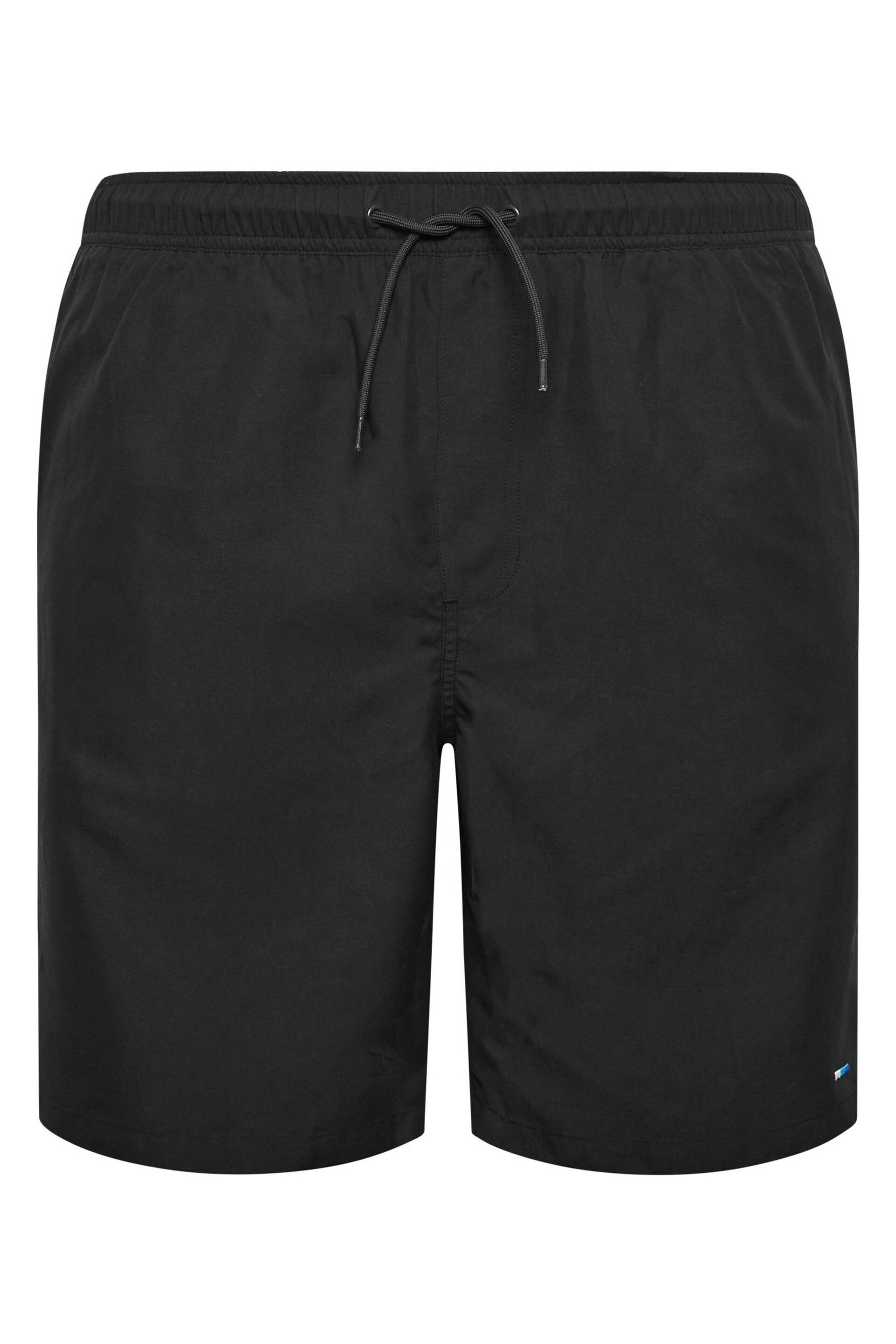 BadRhino Big & Tall Black Plain Swimshorts - Image 1 of 2