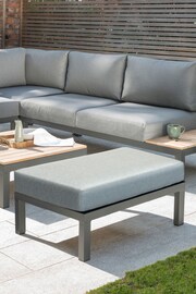 Kettler Slate Grey Elba Garden Double Footstool with Cushion - Image 1 of 3