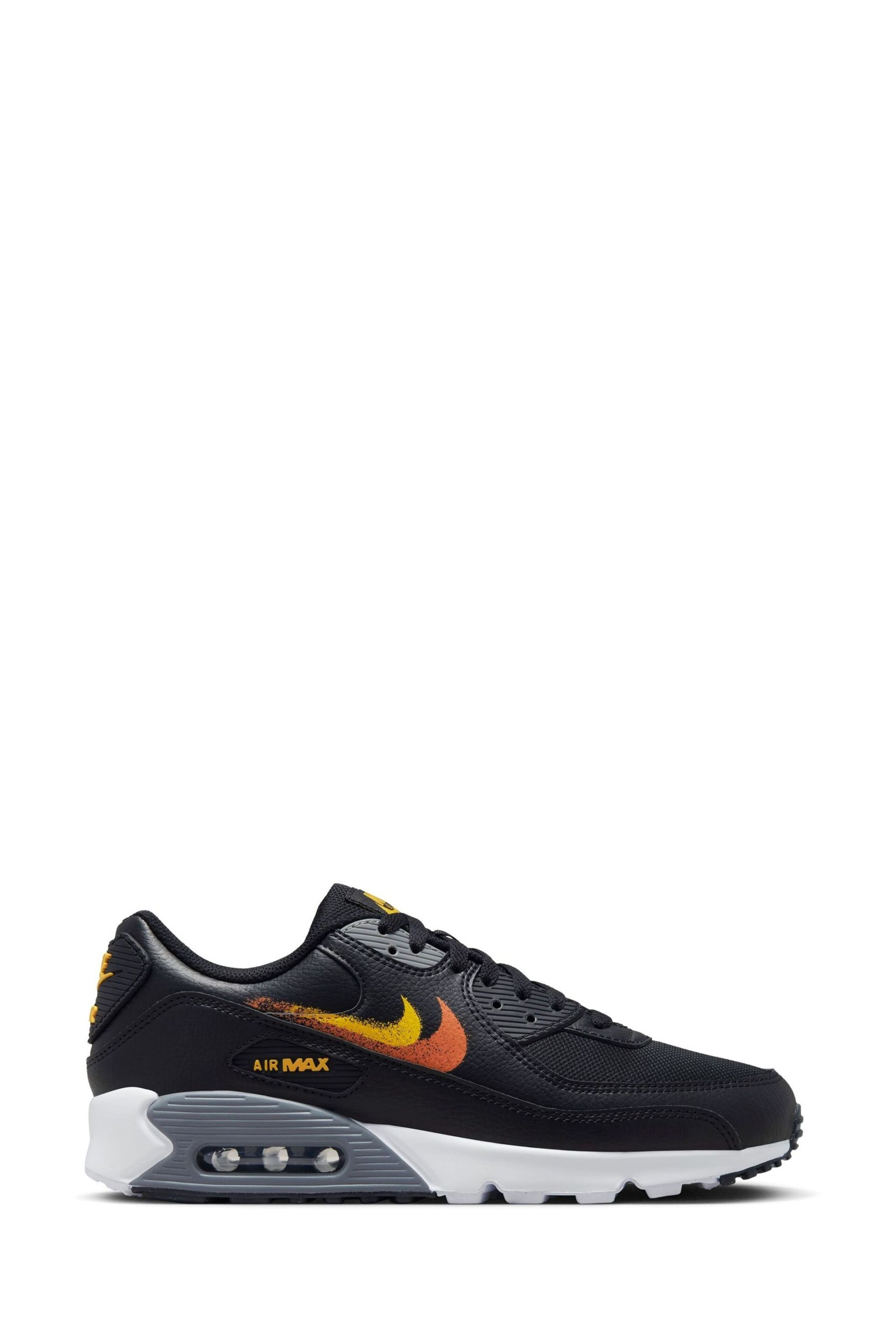 Nike Black/Gold Air Max 90 Trainers - Image 1 of 10
