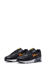 Nike Black/Gold Air Max 90 Trainers - Image 5 of 10