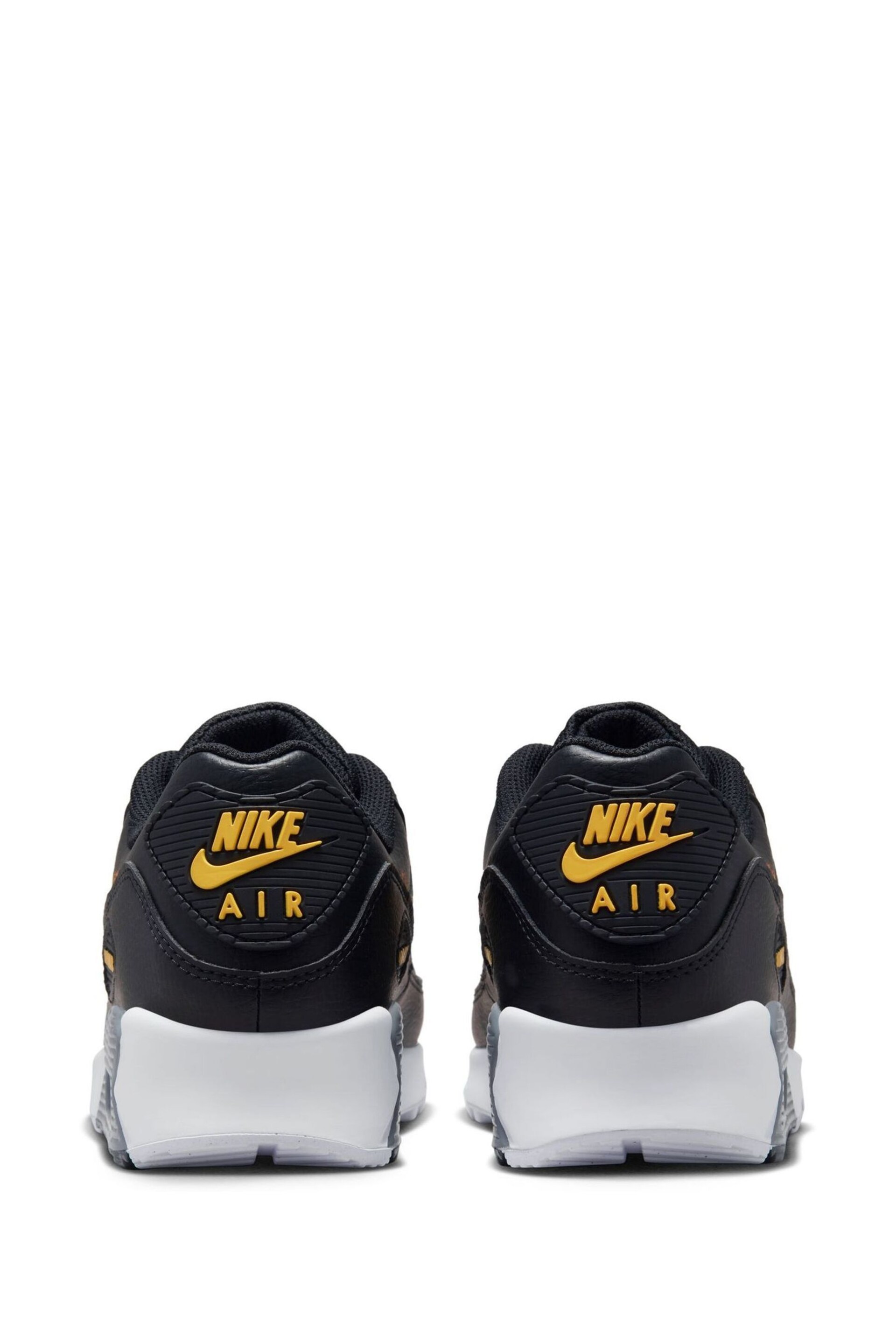 Nike Black/Gold Air Max 90 Trainers - Image 6 of 10
