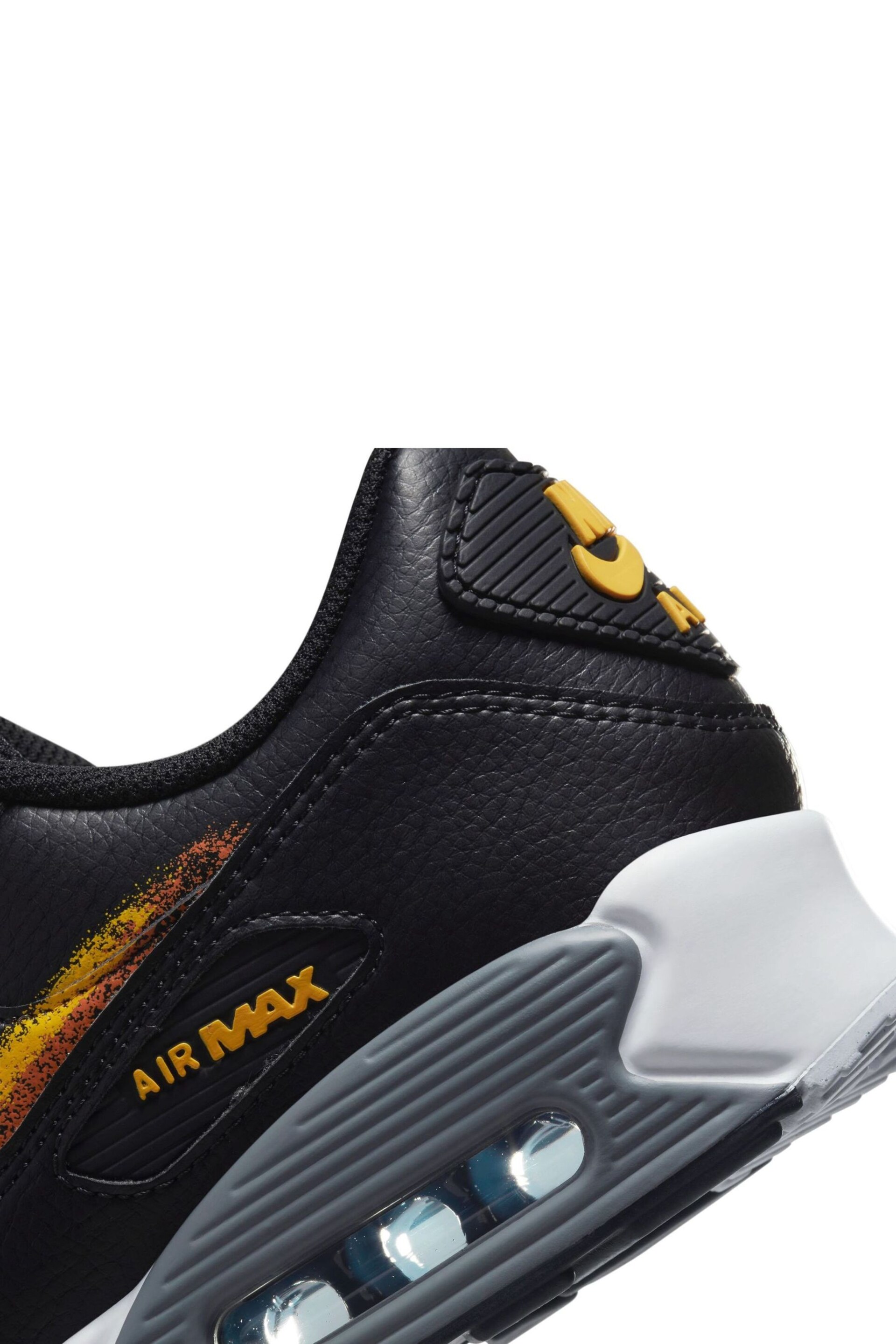 Nike Black/Gold Air Max 90 Trainers - Image 8 of 10