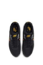 Nike Black/Gold Air Max 90 Trainers - Image 9 of 10