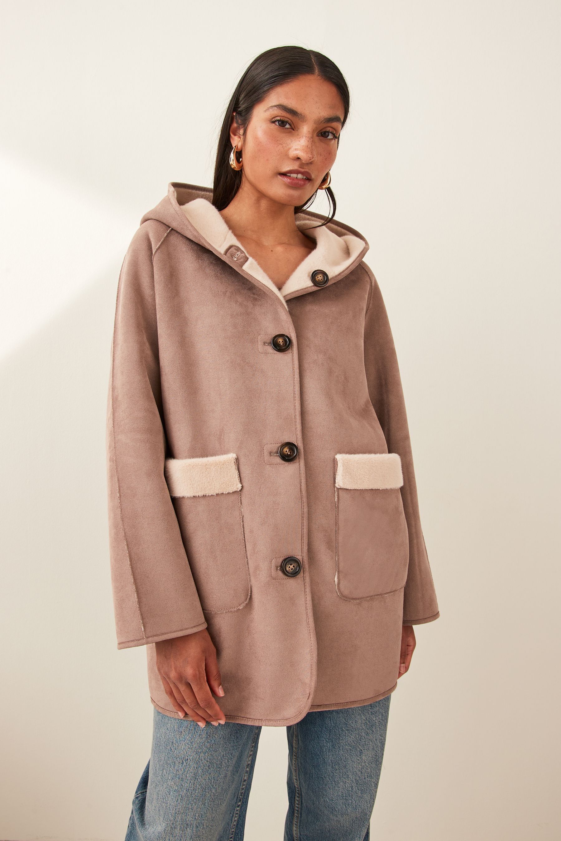 Buy Emme by Marella Didone Faux Fur Brown Coat from Next USA