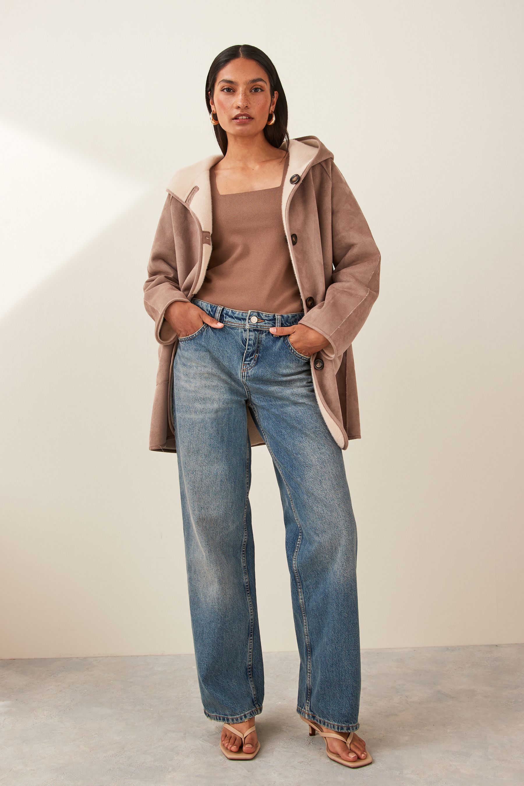 Buy Emme by Marella Didone Faux Fur Brown Coat from Next USA