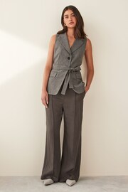 Emme by Marella Grey Tulipe Belted Waistcoat - Image 1 of 5