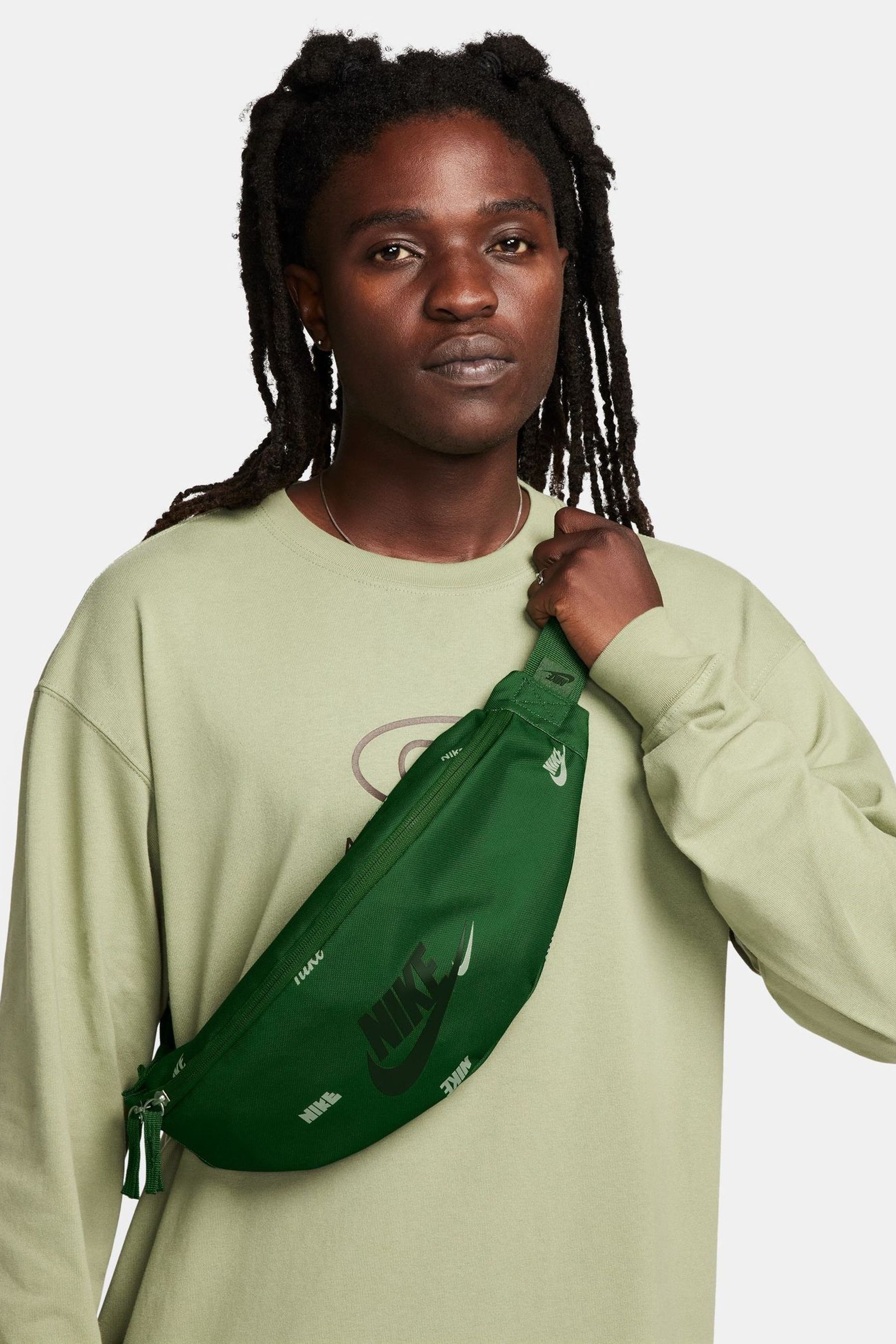 Buy Nike Green Heritage Bum Bag from Next Luxembourg