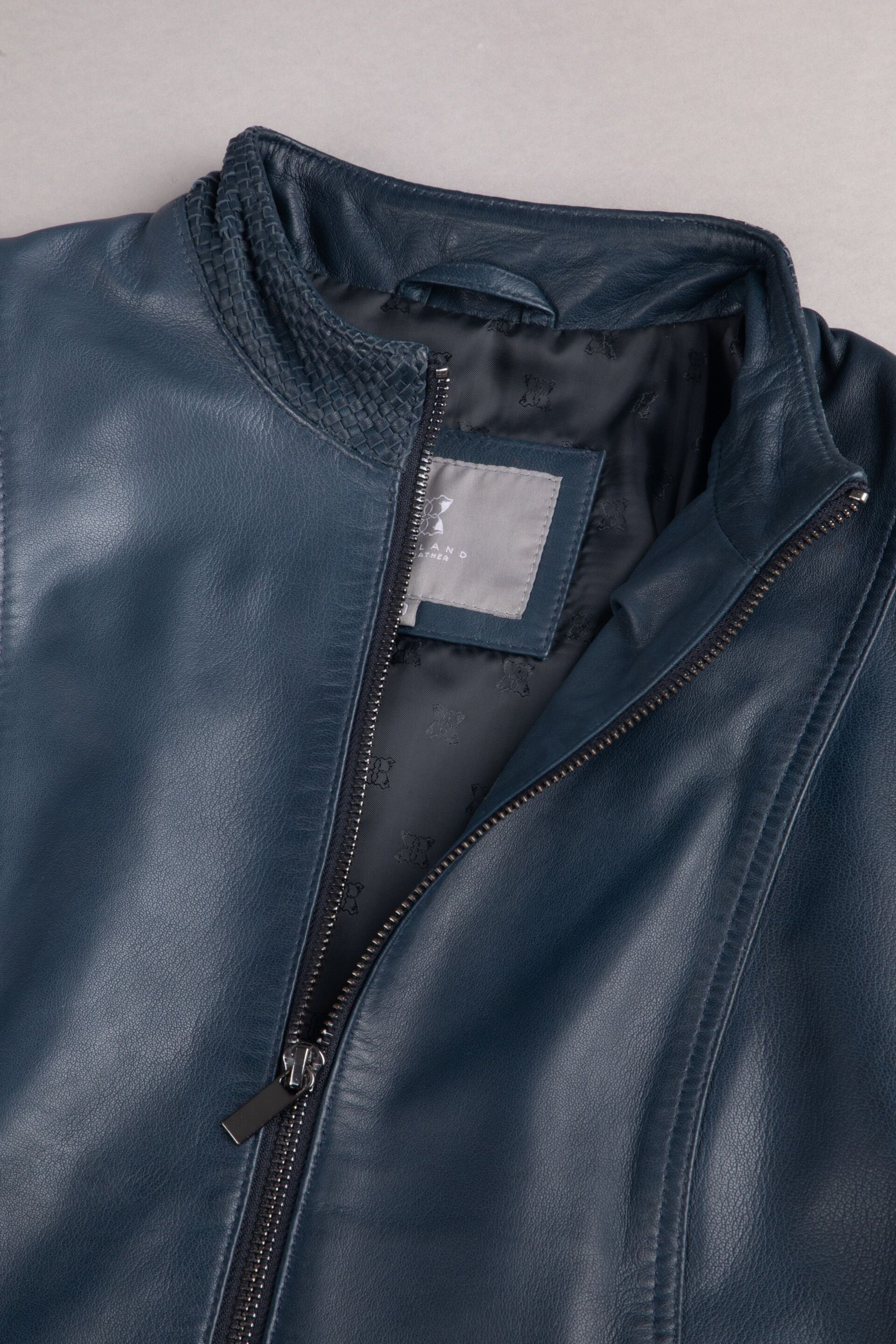 Lakeland Leather Navy Anthorn Leather Jacket - Image 4 of 5