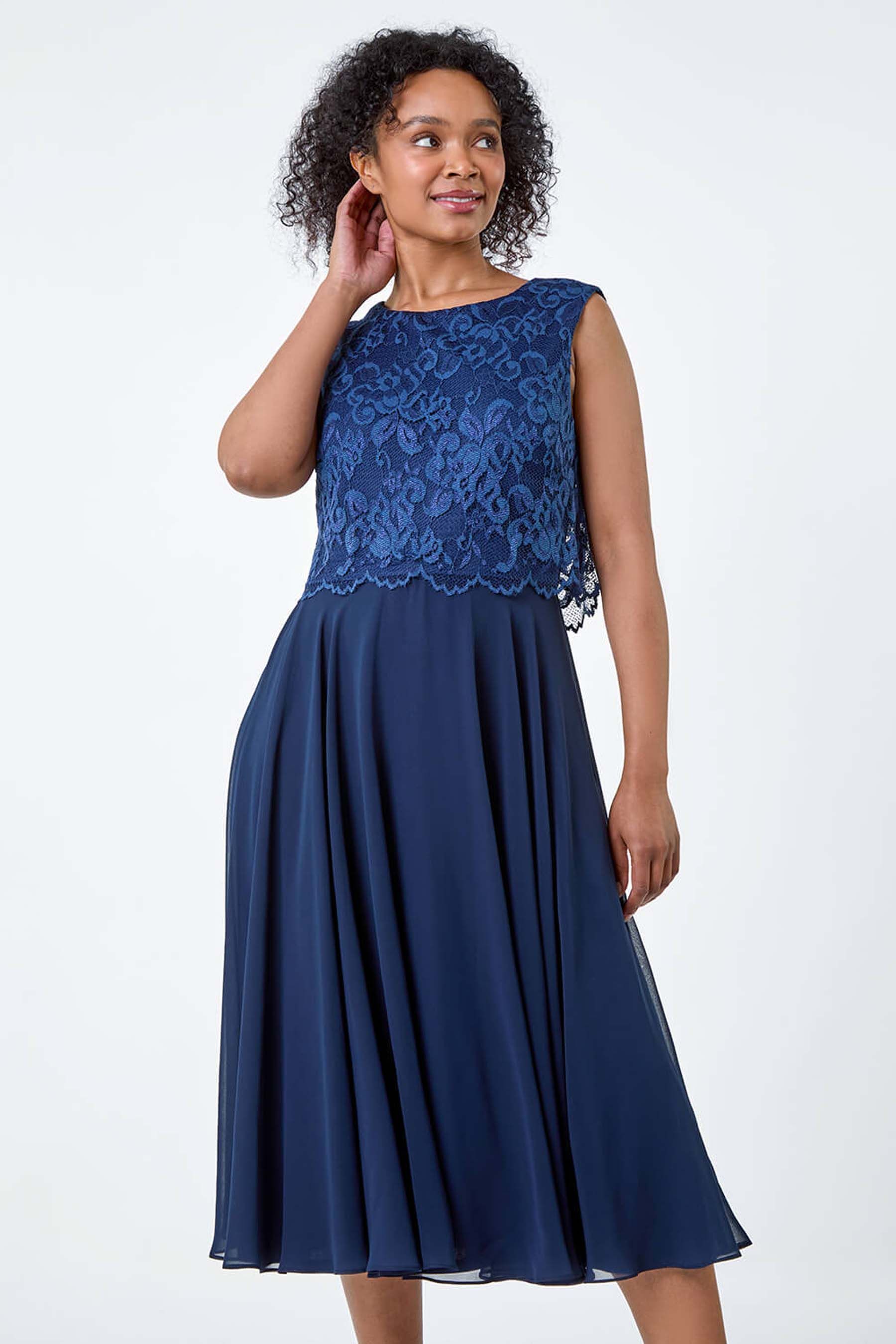 Roman blue lace dress 2025