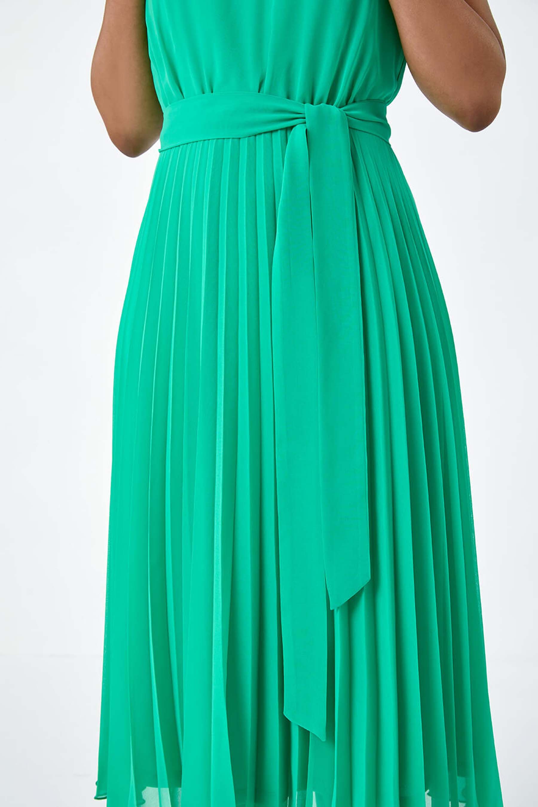 Buy Roman Green Pleated Midi Dress from the Next UK online shop