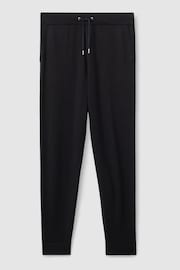 Merino Wool Blend Drawstring Joggers Reiss Navy Billings - Image 2 of 5