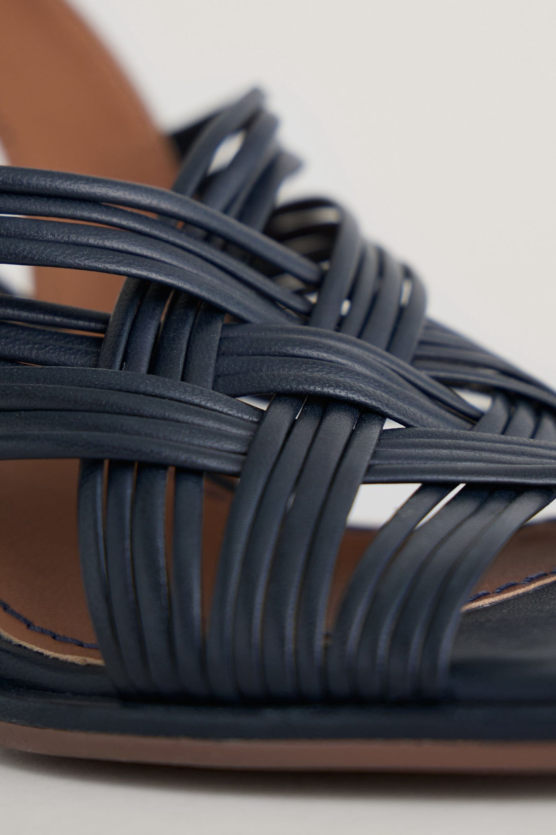 Seasalt Cornwall Blue Faerystone Mid Heel Leather Sandals - Image 5 of 5