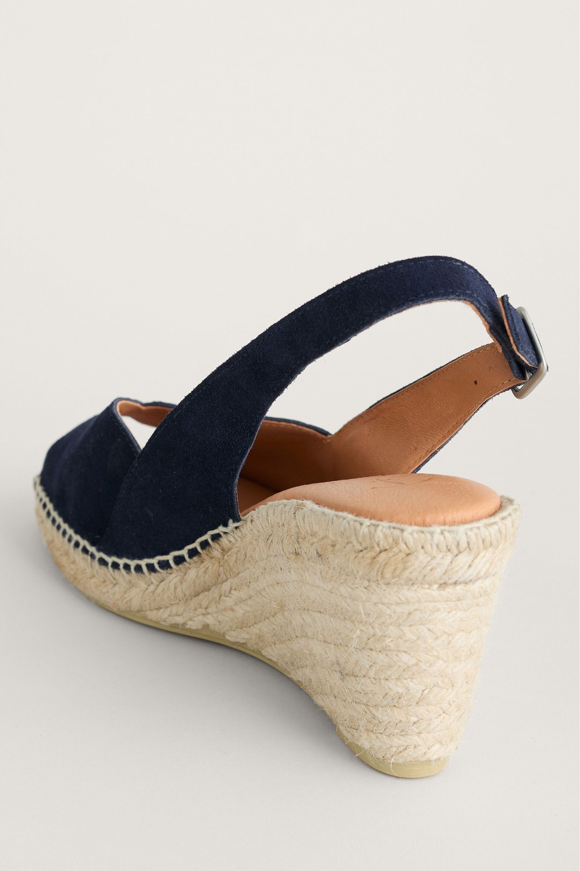 Seasalt Cornwall Blue Garden Path Mid Height Wedge Espadrilles - Image 4 of 5