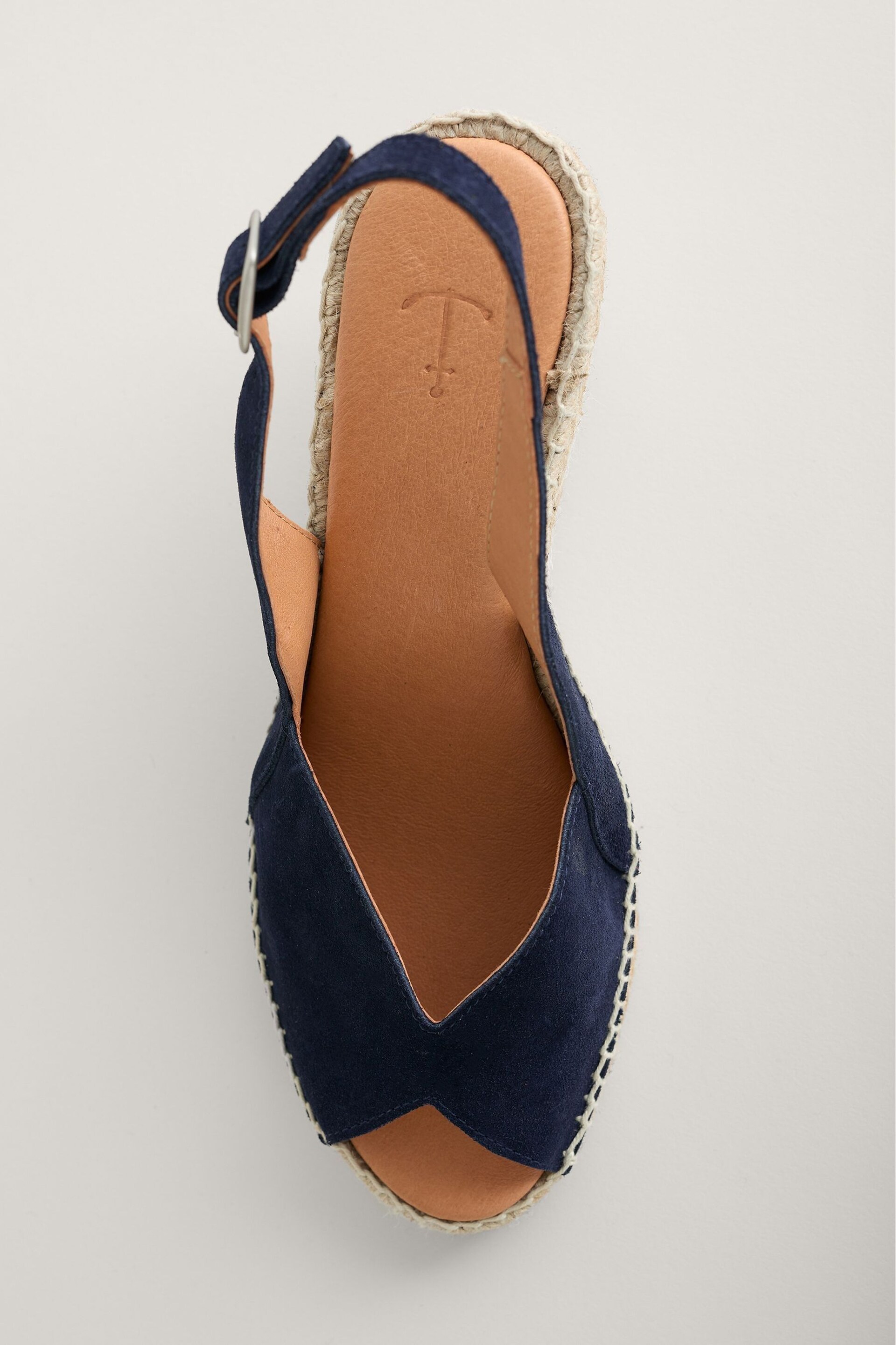 Seasalt Cornwall Blue Garden Path Mid Height Wedge Espadrilles - Image 5 of 5