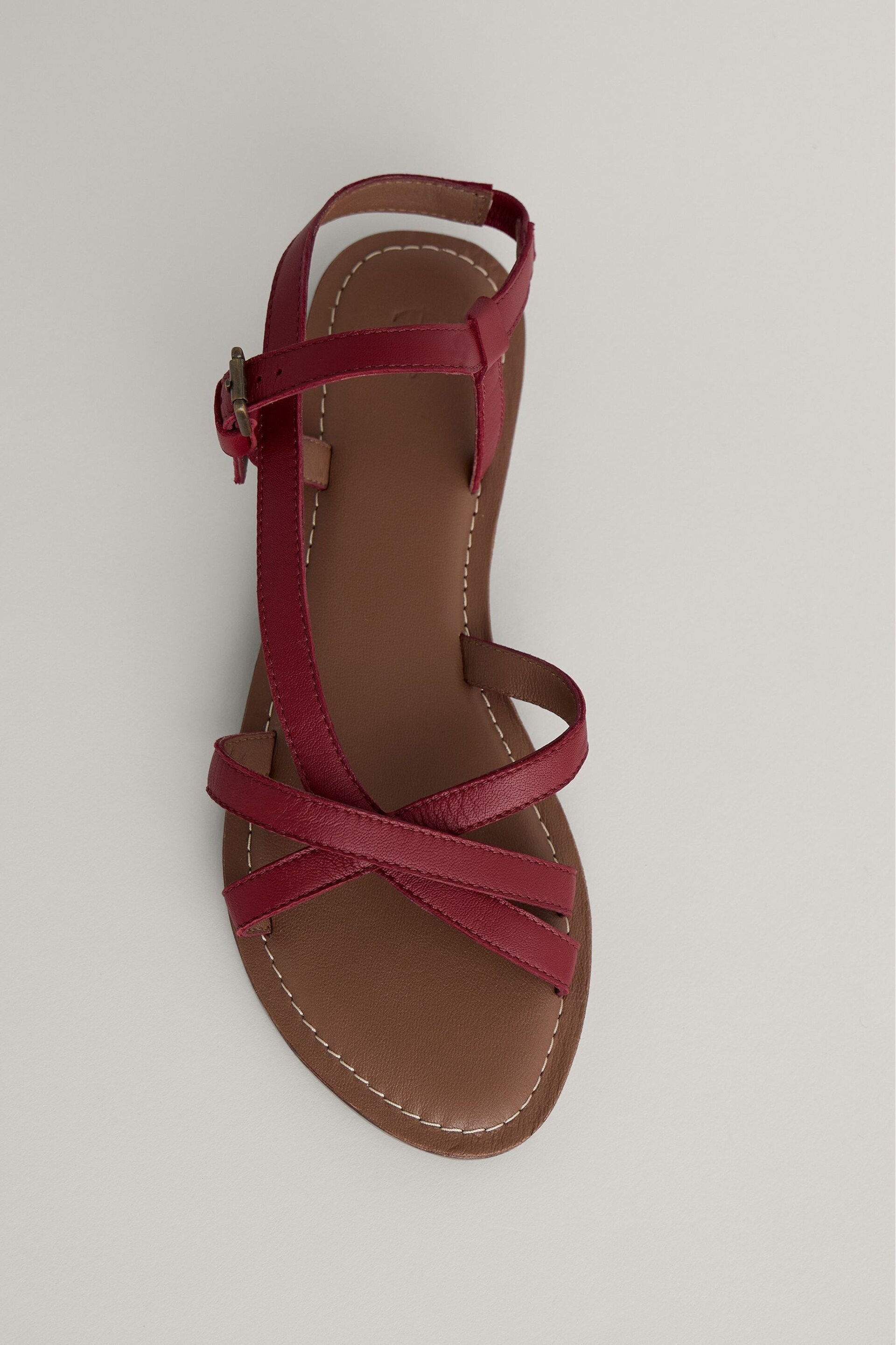 Seasalt Cornwall Red Sea Step Strappy Leather Sandals - Image 5 of 5