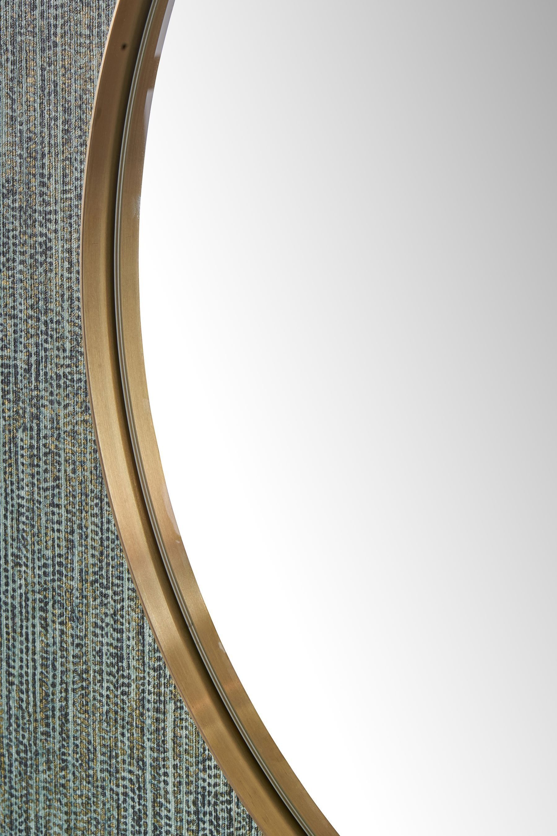 Buy Pacific Brushed Gold Slim Frame Round Wall Mirror Medium from the ...