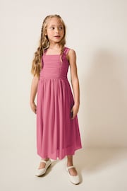 Pink Mesh Flower Girl Occasion Dress (6-16yrs) - Image 1 of 2