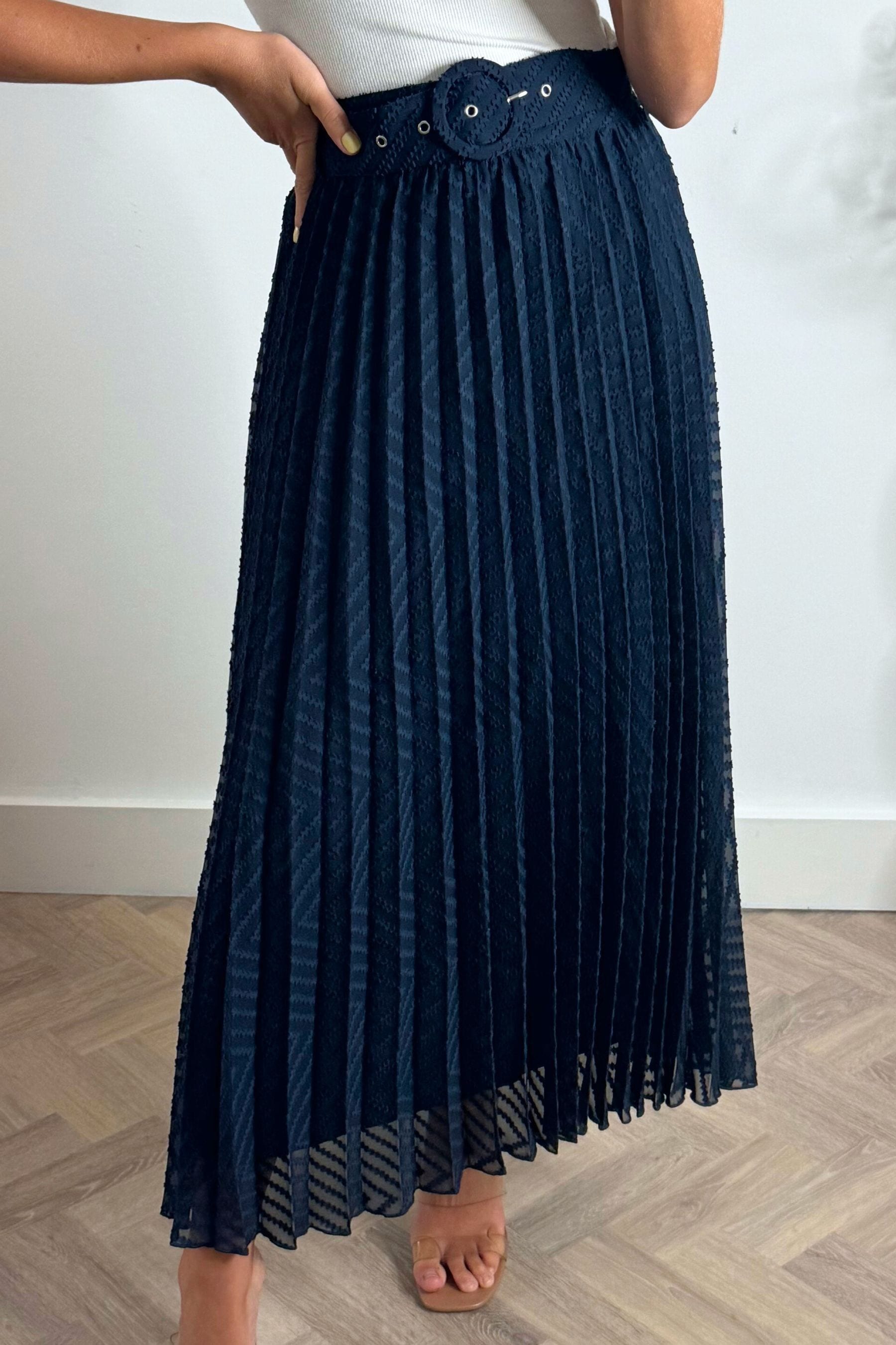 Next navy pleated midi skirt hotsell