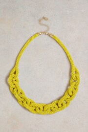 White Stuff Yellow Fine Bead Link Necklace - Image 1 of 2