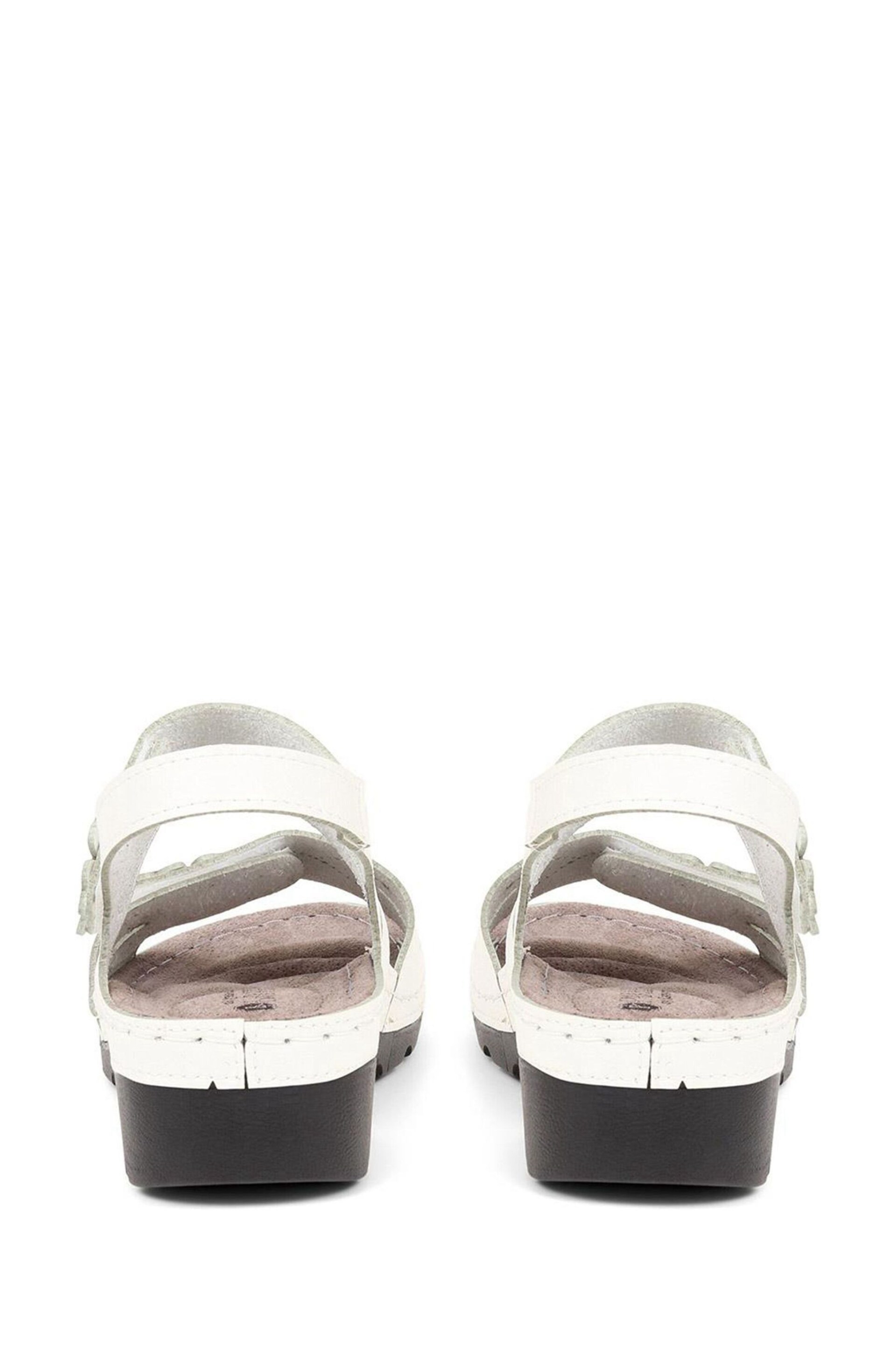 Pavers Adjustable Embellished White Sandals - Image 3 of 5