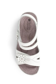 Pavers Adjustable Embellished White Sandals - Image 4 of 5