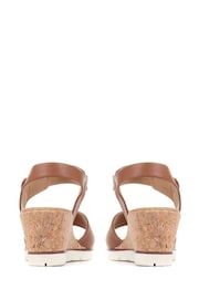 Pavers Adjustable Wedge Brown Sandals - Image 2 of 5