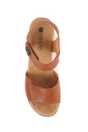Pavers Adjustable Wedge Brown Sandals - Image 4 of 5