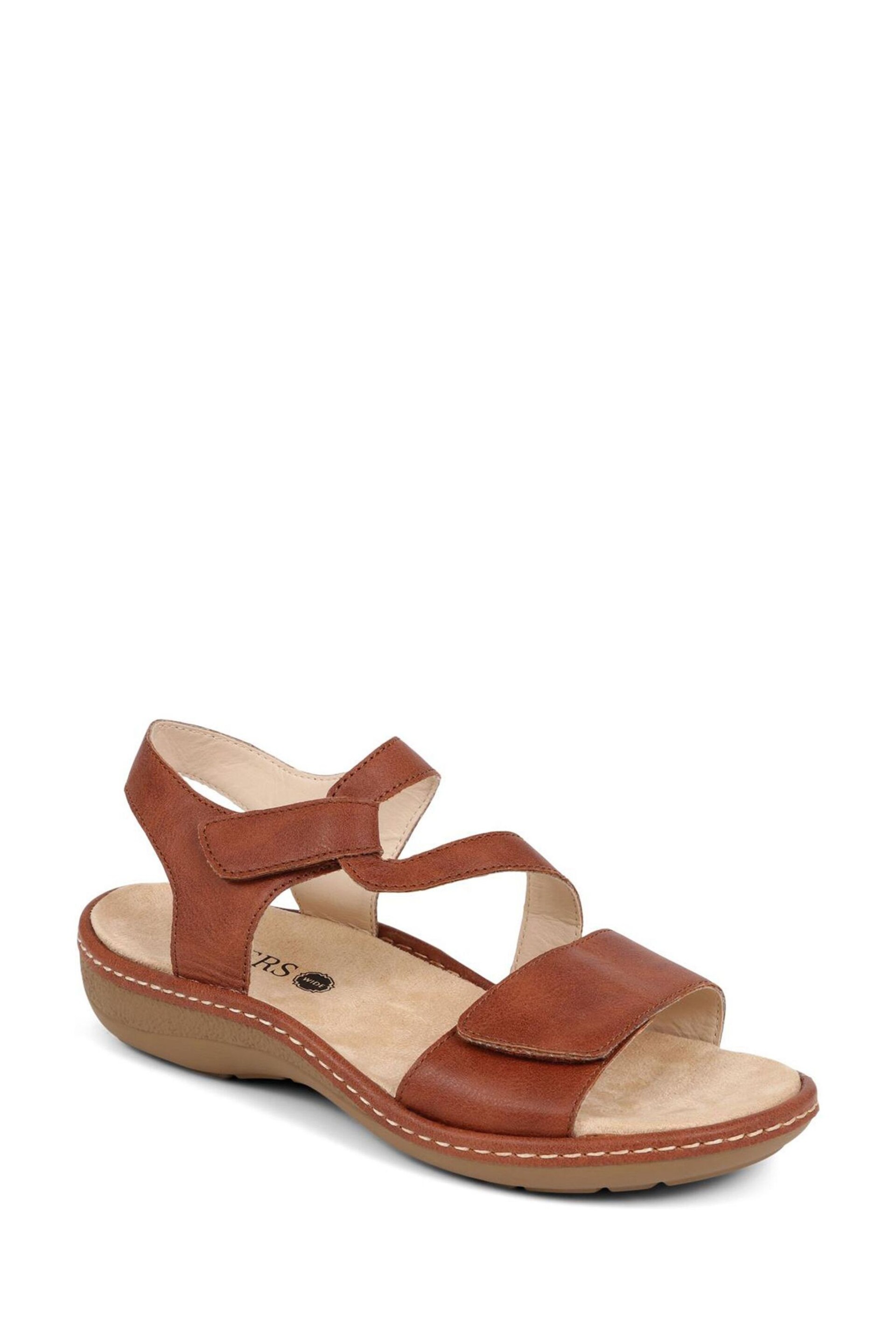 Pavers Adjustable Touch Fastening Brown Sandals - Image 3 of 5