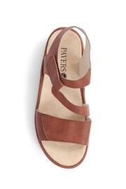 Pavers Adjustable Touch Fastening Brown Sandals - Image 4 of 5