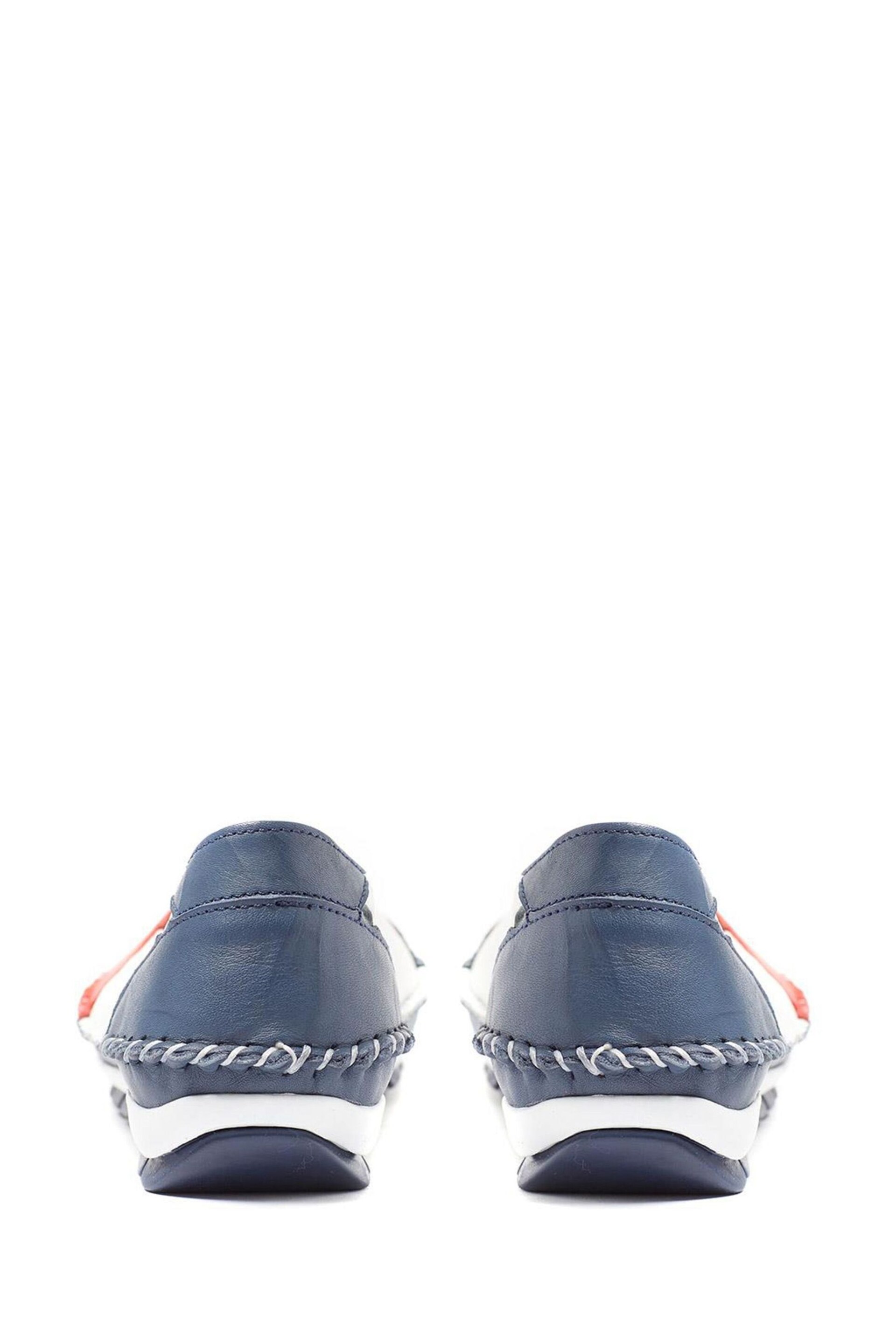 Pavers Blue Leather Slip On Shoes - Image 5 of 5