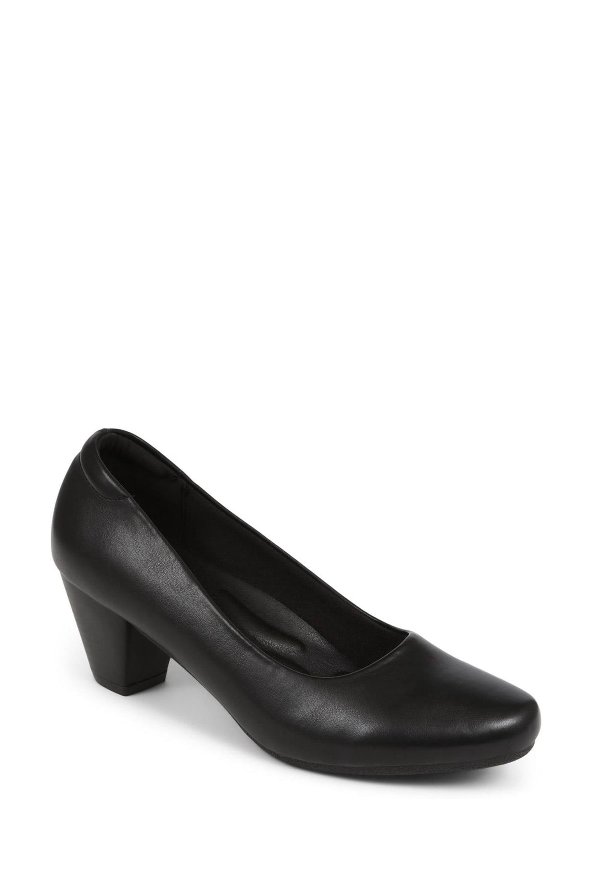 Pavers Heeled Court Black Shoes - Image 2 of 5