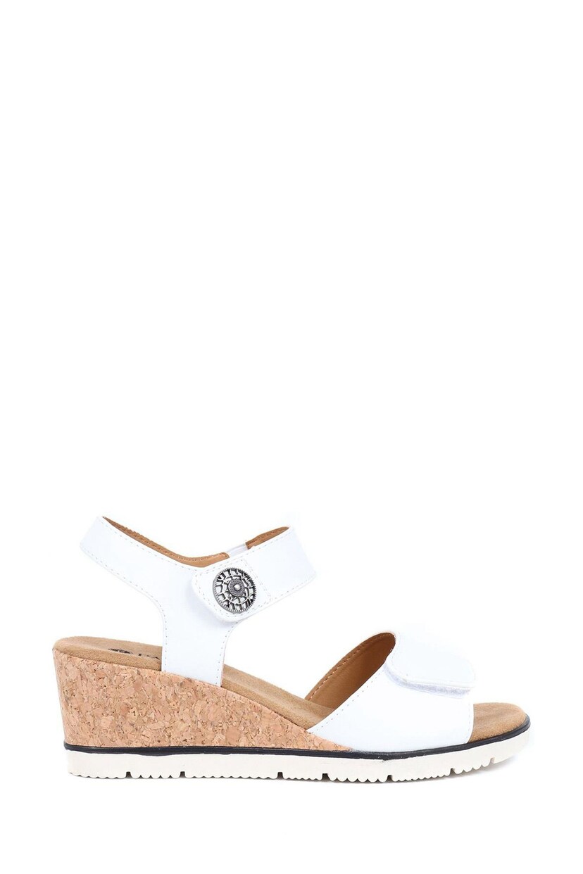 Pavers Adjustable Wedge White Sandals - Image 1 of 5