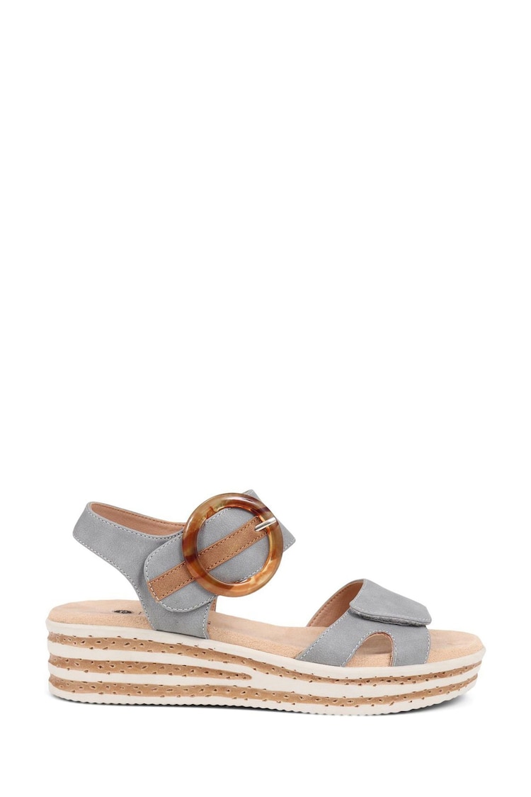 Pavers Blue Pavers Cream Touch Fasten Wedge Sandals - Image 1 of 5