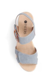 Pavers Blue Touch Fasten Wedge Sandals - Image 4 of 5