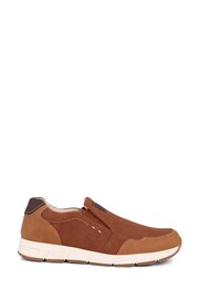Pavers Wide Fit Slip-Ons Brown Trainers - Image 1 of 5