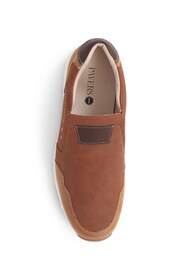 Pavers Wide Fit Slip-Ons Brown Trainers - Image 4 of 5