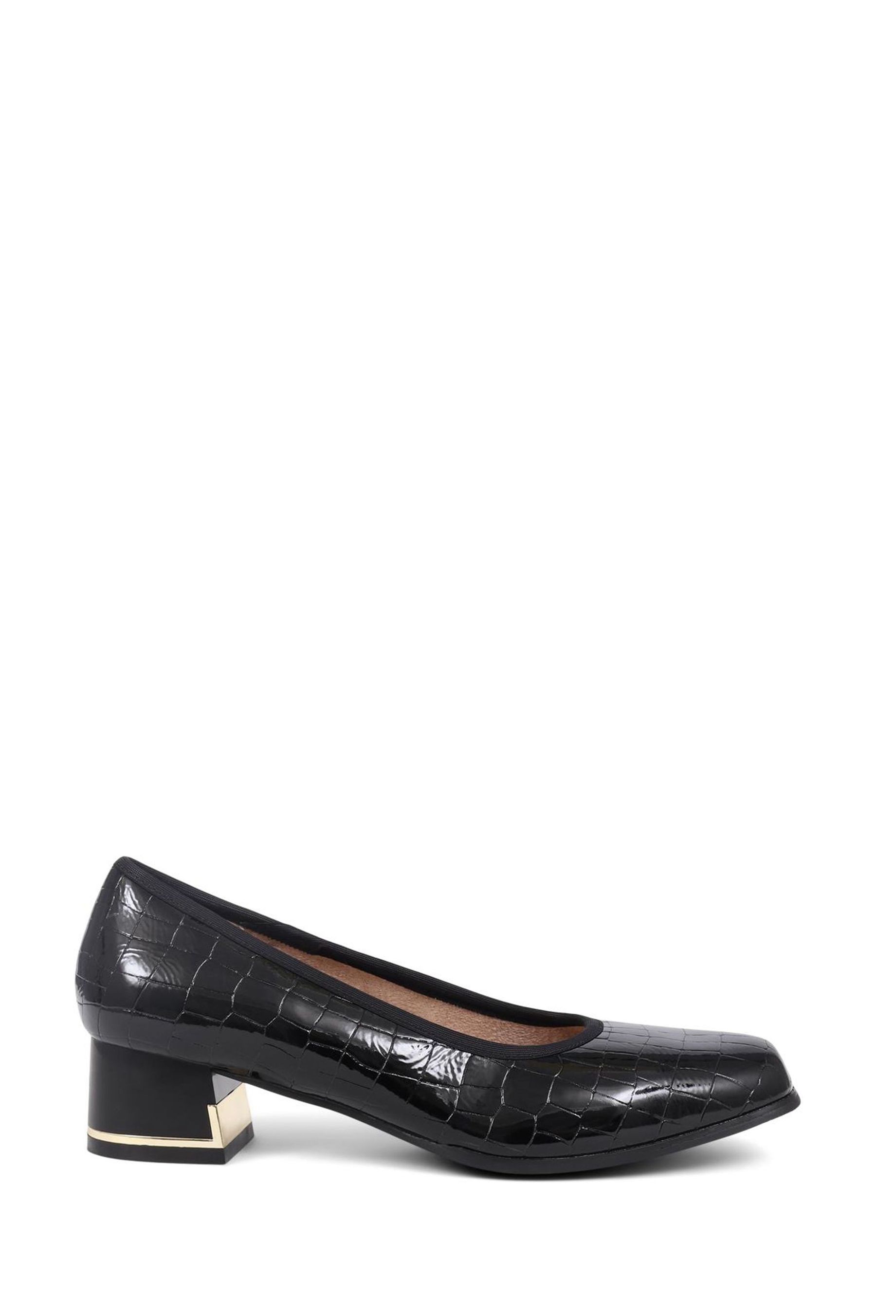 Buy Pavers Croc Effect Patterned Court Black Shoes from the Next UK online shop