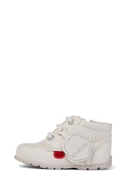 Kickers White Kick Hi Baby Leather Boots - Image 4 of 9