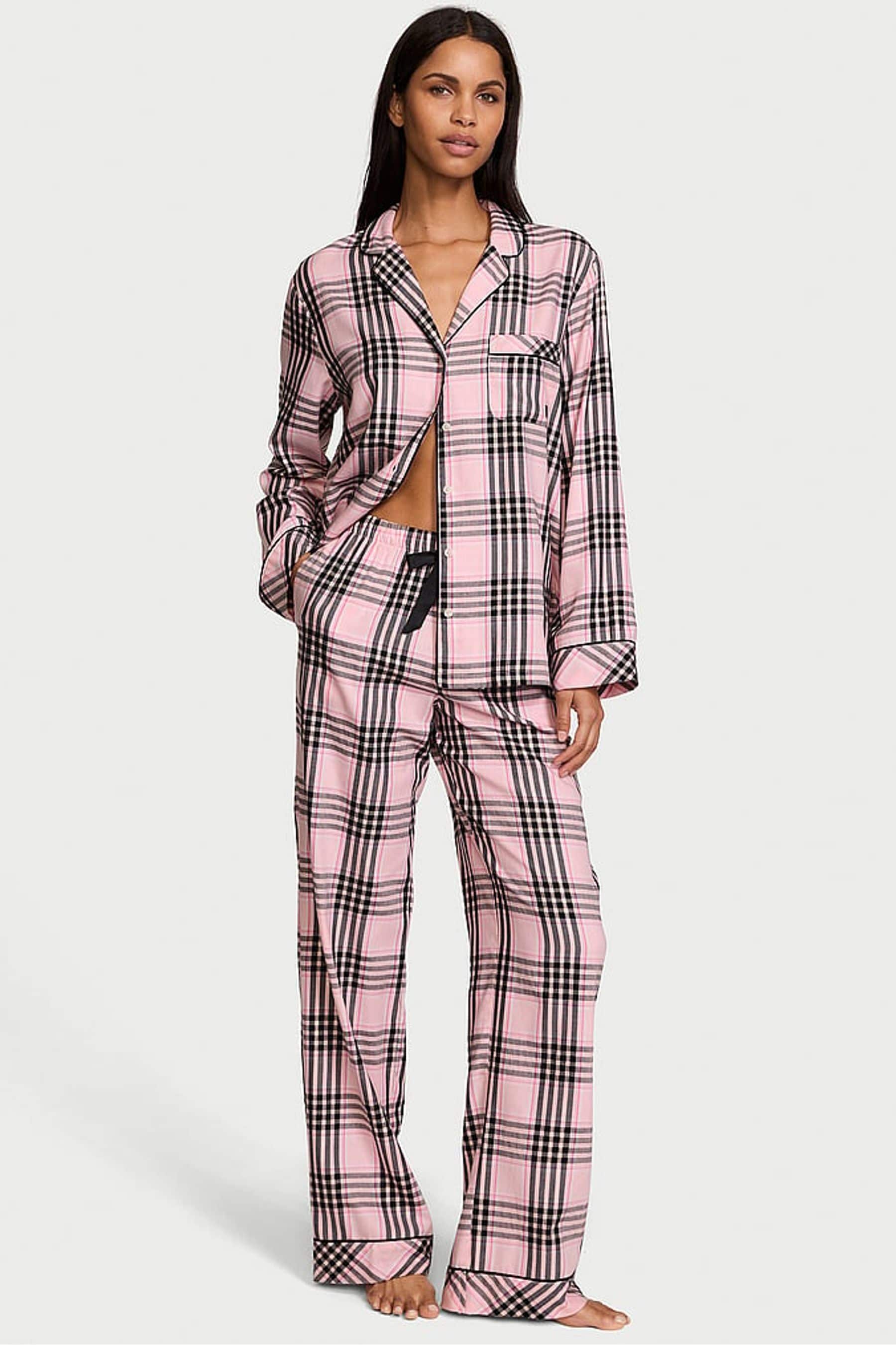 Womens pink flannel pajamas clearance