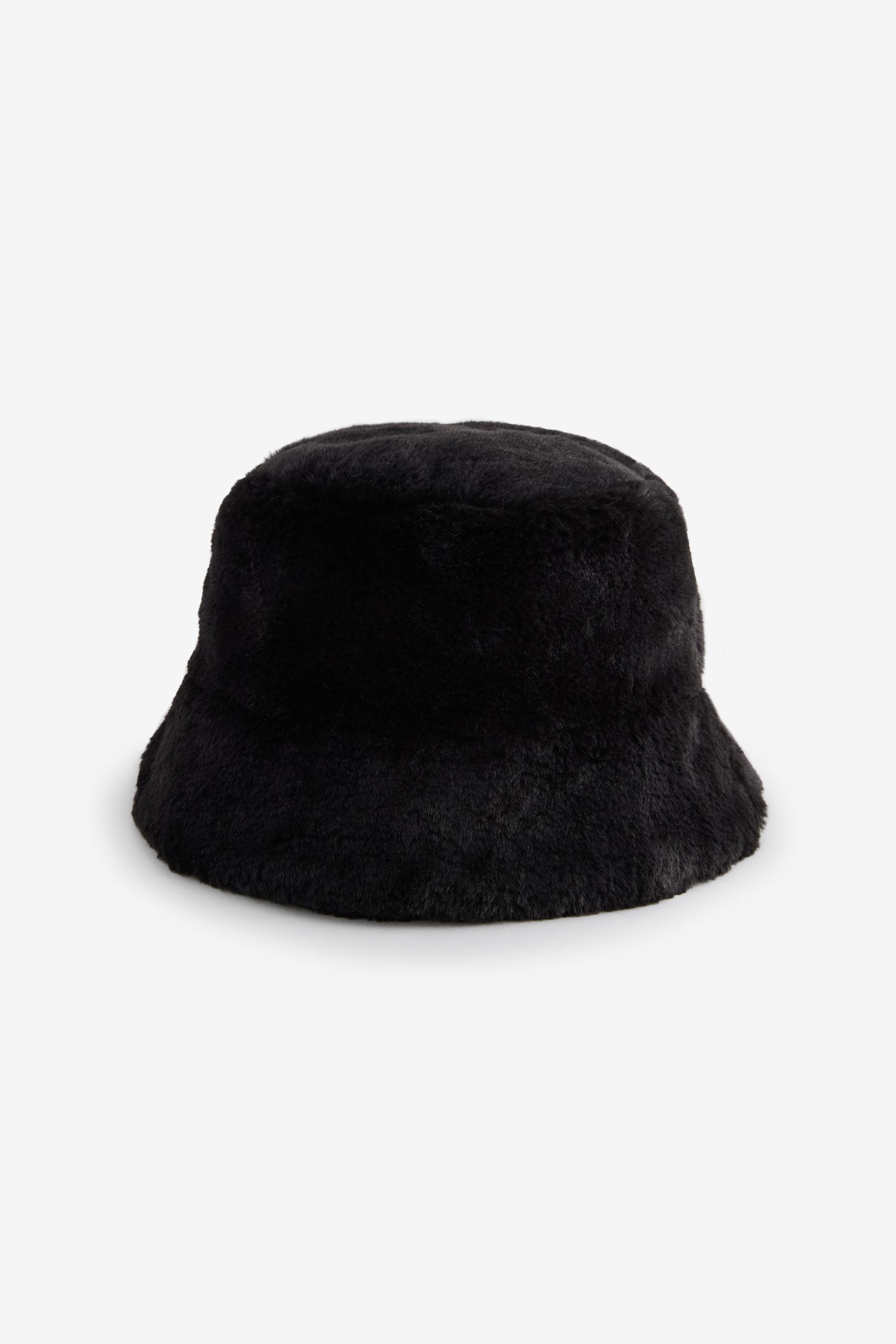 Buy Black Faux Fur Bucket Hat from the Next UK online shop