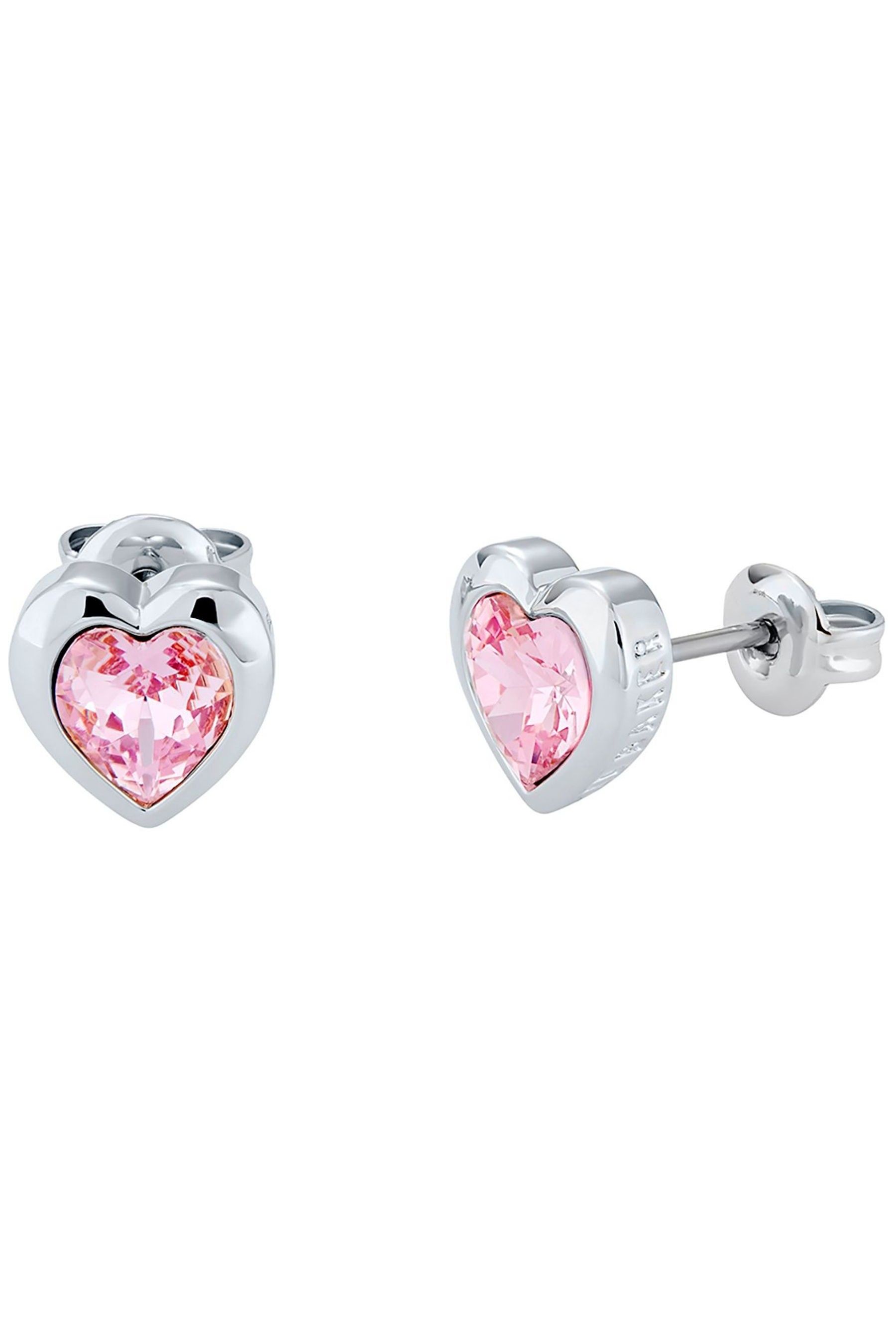 Buy Ted Baker Silver Pink HAN Crystal Heart Earrings from the Next UK online shop