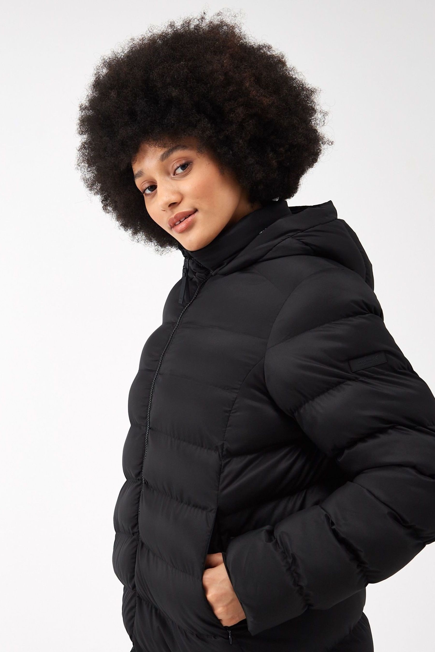 Buy Regatta Black Shower Resistant Elender Long Padded Coat from the Next UK online shop