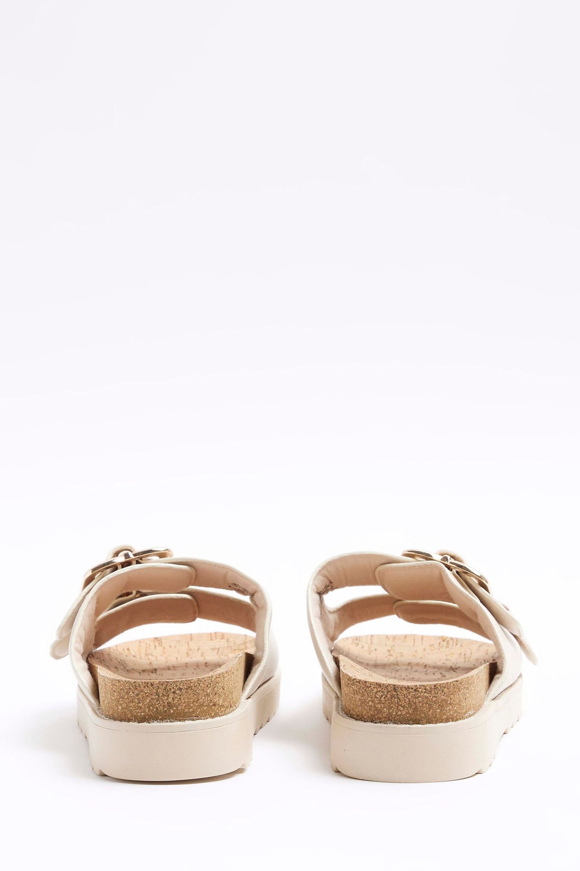 River Island Cream Double Buckle Sandals - Image 3 of 4