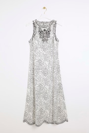 River Island Cream 100% Cotton Cutwork Spot Midi Dress - Image 5 of 5