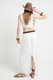 River Island White Split Waistband Midaxi Skirt - Image 2 of 4