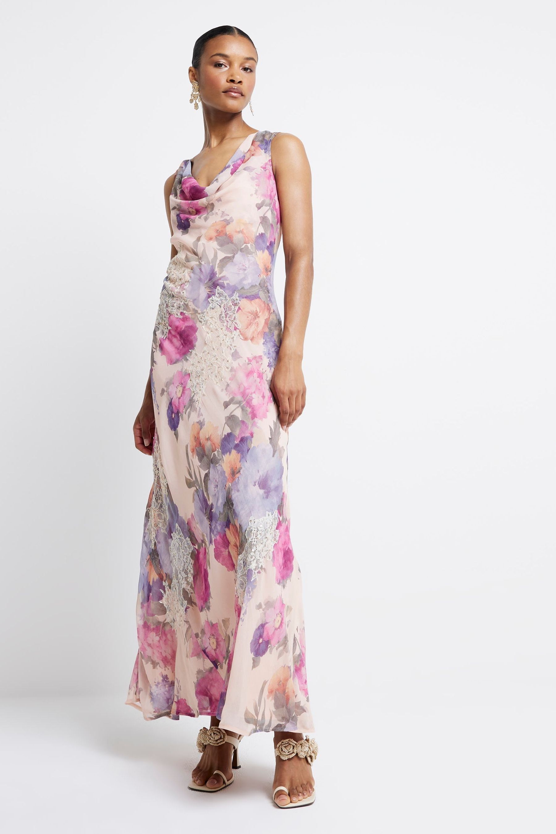 River island purple floral dress on sale