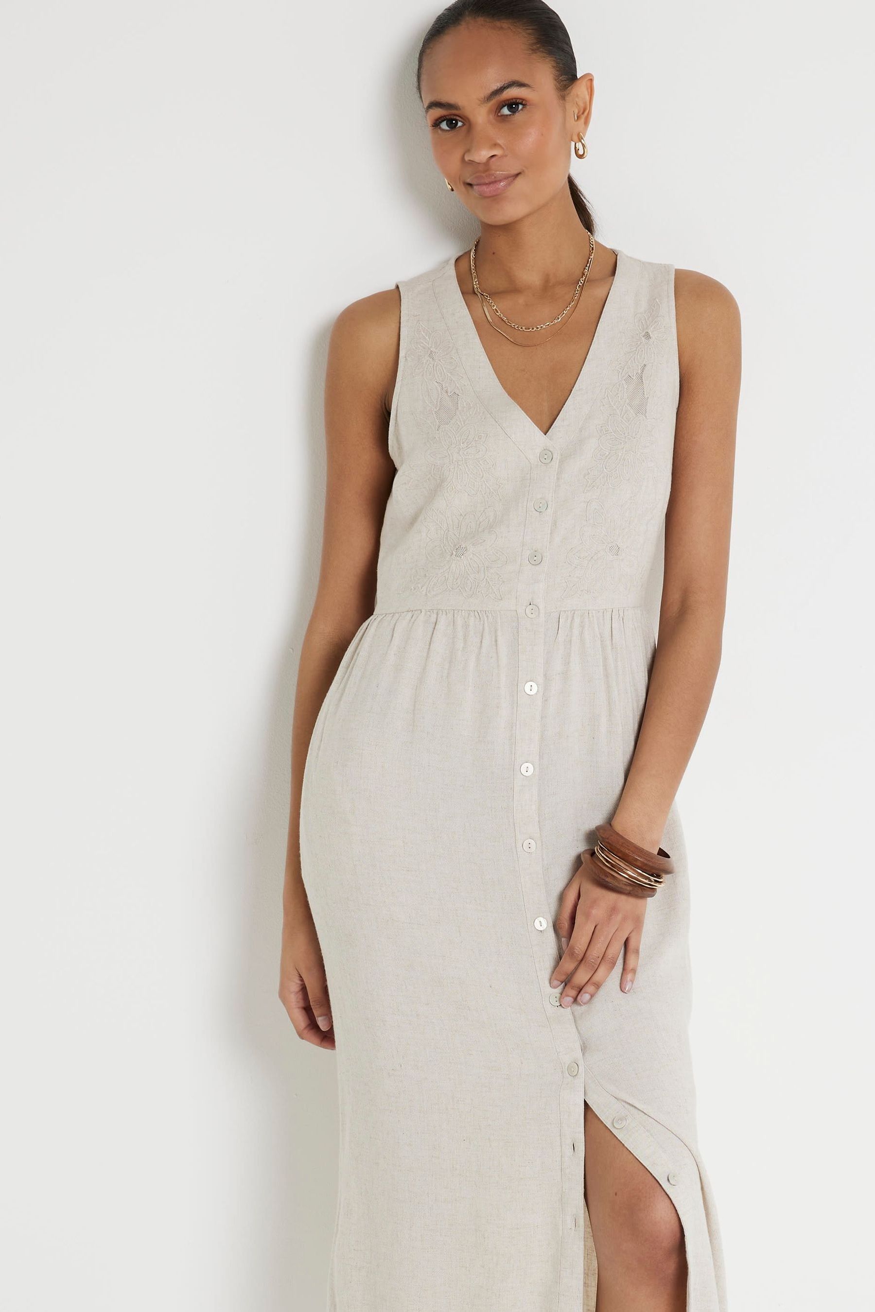 River island white linen dress 2025