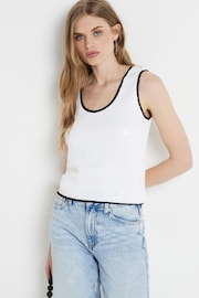 River Island White Sequin Tipped Tank Top - Image 2 of 4