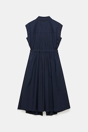 Mint Velvet Blue Cotton Wrap Midi Shirt Dress - Image 4 of 4