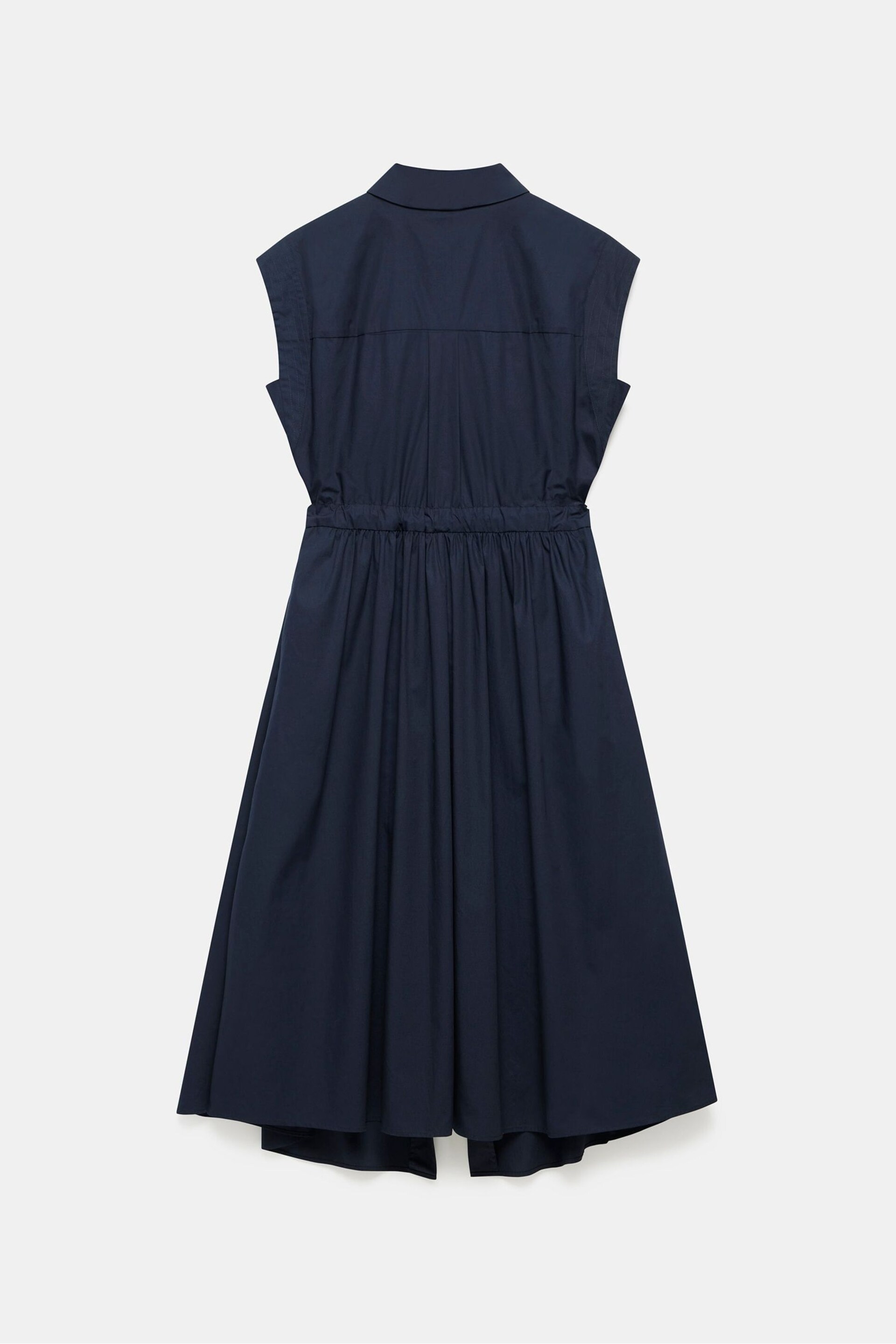 Mint Velvet Blue Cotton Wrap Midi Shirt Dress - Image 4 of 4